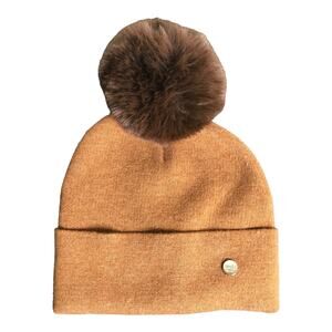 Norla Canada Trapper Hat Womens OS Dark Brown Pom Pom Alpaca Wool